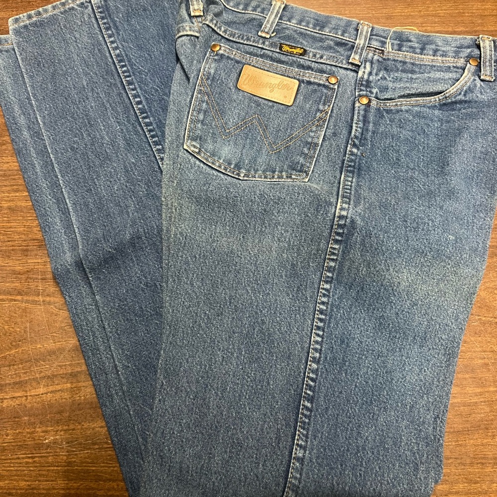 Wrangler Men's Blue Denim Jeans (#100)